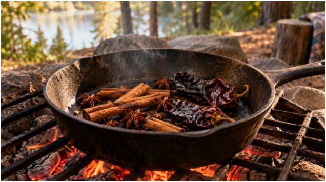 Whole-Spice Fat Extraction Over Open Coals