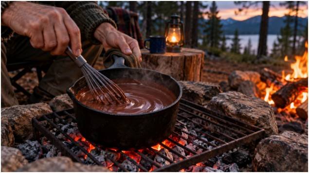 Campfire Spiked Hot Chocolate With Whiskey Recipe